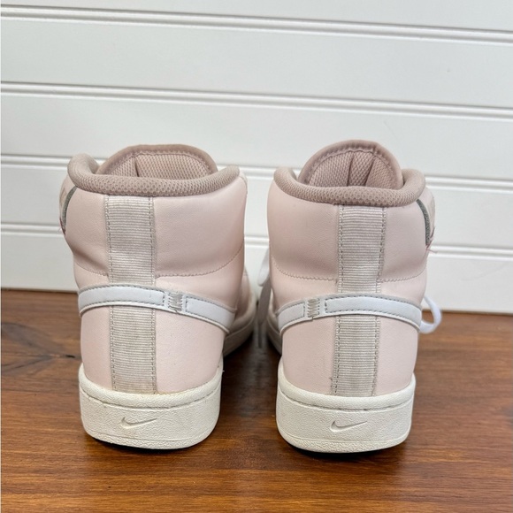 Nike women’s pink and white Court Royale 2 Mid high top tennis shoes. Size 6.5 - Picture 5 of 12